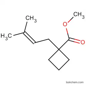 Molecular Structure of 89056-39-3 (Cyclobutanecarboxylic acid, 1-(3-methyl-2-butenyl)-, methyl ester)