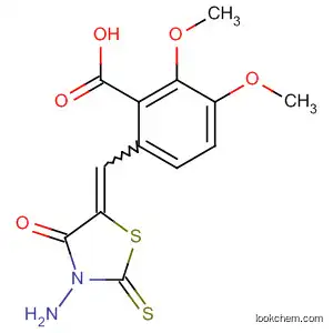 Molecular Structure of 89057-49-8 (Benzoic acid,
6-[(3-amino-4-oxo-2-thioxo-5-thiazolidinylidene)methyl]-2,3-dimethoxy-)