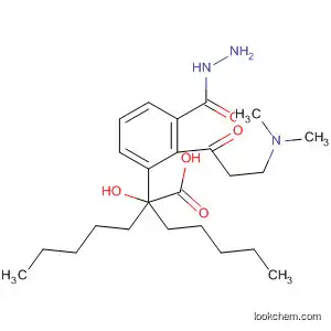 Molecular Structure of 89057-62-5 (Heptanoic acid, 2-hydroxy-2-pentyl-,
2-[3-(dimethylamino)-1-oxopropyl]-2-phenylhydrazide)