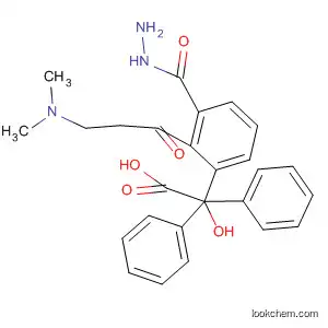 Molecular Structure of 89057-63-6 (Benzeneacetic acid, a-hydroxy-a-phenyl-,
2-[3-(dimethylamino)-1-oxopropyl]-2-phenylhydrazide)