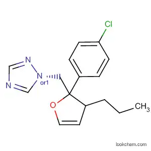 Molecular Structure of 89057-72-7 (1H-1,2,4-Triazole,
1-[[2-(4-chlorophenyl)tetrahydro-3-propyl-2-furanyl]methyl]-, cis-)