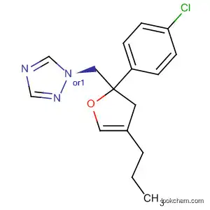 Molecular Structure of 89057-73-8 (1H-1,2,4-Triazole,
1-[[2-(4-chlorophenyl)tetrahydro-4-propyl-2-furanyl]methyl]-, cis-)