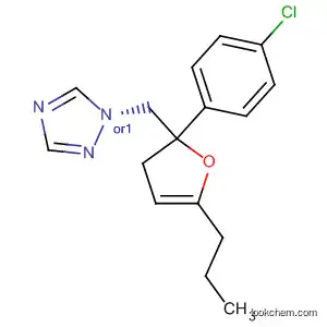 Molecular Structure of 89057-82-9 (1H-1,2,4-Triazole,
1-[[2-(4-chlorophenyl)tetrahydro-5-propyl-2-furanyl]methyl]-, trans-)