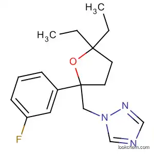 Molecular Structure of 89057-86-3 (1H-1,2,4-Triazole,
1-[[5,5-diethyl-2-(3-fluorophenyl)tetrahydro-2-furanyl]methyl]-)