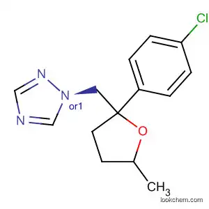 Molecular Structure of 89057-91-0 (1H-1,2,4-Triazole,
1-[[2-(4-chlorophenyl)tetrahydro-5-methyl-2-furanyl]methyl]-, trans-)