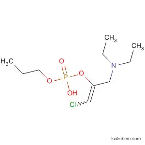 Molecular Structure of 89094-90-6 (Phosphoric acid, mono[2-chloro-1-[(diethylamino)methyl]ethenyl]
monopropyl ester)