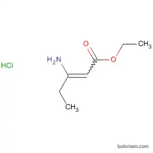 Molecular Structure of 89095-43-2 (2-Pentenoic acid, 3-amino-, ethyl ester, hydrochloride)