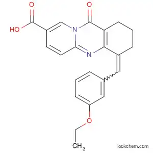 Molecular Structure of 89098-45-3 (1H-Pyrido[2,1-b]quinazoline-8-carboxylic acid,
4-[(3-ethoxyphenyl)methylene]-2,3,4,11-tetrahydro-11-oxo-)