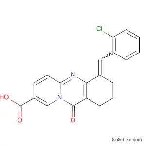 Molecular Structure of 89098-53-3 (1H-Pyrido[2,1-b]quinazoline-8-carboxylic acid,
4-[(2-chlorophenyl)methylene]-2,3,4,11-tetrahydro-11-oxo-)