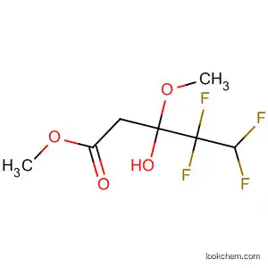 Molecular Structure of 89129-77-1 (Pentanoic acid, 4,4,5,5-tetrafluoro-3-hydroxy-3-methoxy-, methyl ester)