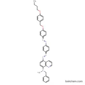 Molecular Structure of 89134-07-6 (8-Quinolinamine,
5-[[4-[[4-[(4-butoxyphenyl)methoxy]phenyl]azo]phenyl]azo]-N-methyl-N-(
phenylmethyl)-)