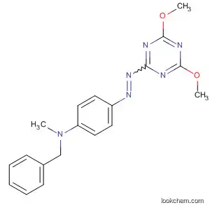 Molecular Structure of 89134-27-0 (Benzenemethanamine,
N-[4-[(4,6-dimethoxy-1,3,5-triazin-2-yl)azo]phenyl]-N-methyl-)