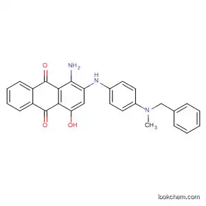 Molecular Structure of 89134-66-7 (9,10-Anthracenedione,
1-amino-4-hydroxy-2-[[4-[methyl(phenylmethyl)amino]phenyl]amino]-)