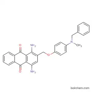 Molecular Structure of 89134-67-8 (9,10-Anthracenedione,
1,4-diamino-2-[[4-[methyl(phenylmethyl)amino]phenoxy]methyl]-)
