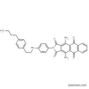 Molecular Structure of 89134-75-8 (1H-Naphth[2,3-f]isoindole-1,3,5,10(2H)-tetrone,
4,11-diamino-2-[4-[[(4-butylphenyl)methyl]methylamino]phenyl]-)