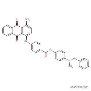 Molecular Structure of 89134-81-6 (Benzoic acid,
4-[(4-amino-9,10-dihydro-9,10-dioxo-1-anthracenyl)amino]-,
4-[methyl(phenylmethyl)amino]phenyl ester)