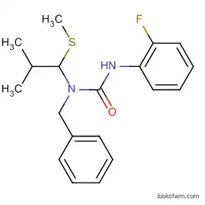 Molecular Structure of 89135-31-9 (Urea,
N'-(2-fluorophenyl)-N-[2-methyl-1-(methylthio)propyl]-N-(phenylmethyl)-)