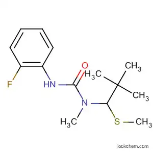 Molecular Structure of 89135-59-1 (Urea,
N-[2,2-dimethyl-1-(methylthio)propyl]-N'-(2-fluorophenyl)-N-methyl-)