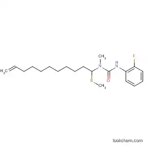 Molecular Structure of 89135-63-7 (Urea, N'-(2-fluorophenyl)-N-methyl-N-[1-(methylthio)-10-undecenyl]-)