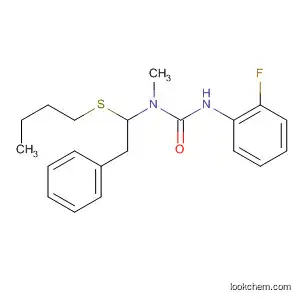Molecular Structure of 89135-73-9 (Urea, N-[1-(butylthio)-2-phenylethyl]-N'-(2-fluorophenyl)-N-methyl-)