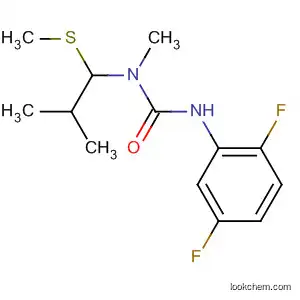 Molecular Structure of 89135-77-3 (Urea,
N'-(2,5-difluorophenyl)-N-methyl-N-[2-methyl-1-(methylthio)propyl]-)