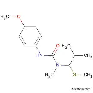 Molecular Structure of 89135-89-7 (Urea, N'-(4-methoxyphenyl)-N-methyl-N-[2-methyl-1-(methylthio)propyl]-)