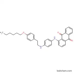 Molecular Structure of 89148-60-7 (9,10-Anthracenedione,
1-[[4-[[[4-(hexyloxy)phenyl]methyl]methylamino]phenyl]amino]-)