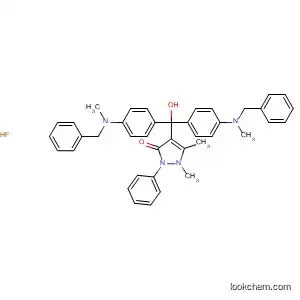 Molecular Structure of 89186-64-1 (3H-Pyrazol-3-one,
1,2-dihydro-4-[hydroxybis[4-[methyl(phenylmethyl)amino]phenyl]methyl]-
1,5-dimethyl-2-phenyl-, monohydrofluoride)