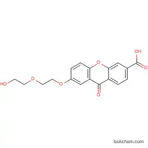 Molecular Structure of 89217-39-0 (9H-Xanthene-3-carboxylic acid, 7-[2-(2-hydroxyethoxy)ethoxy]-9-oxo-)