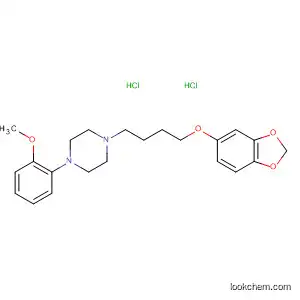 Molecular Structure of 89223-38-1 (Piperazine, 1-[4-(1,3-benzodioxol-5-yloxy)butyl]-4-(2-methoxyphenyl)-,
dihydrochloride)