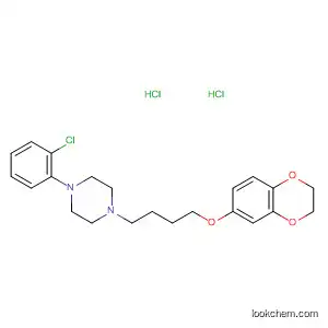 Molecular Structure of 89223-49-4 (Piperazine,
1-(2-chlorophenyl)-4-[4-[(2,3-dihydro-1,4-benzodioxin-6-yl)oxy]butyl]-,
dihydrochloride)