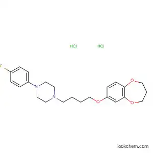 Molecular Structure of 89223-52-9 (Piperazine,
1-[4-[(3,4-dihydro-2H-1,5-benzodioxepin-7-yl)oxy]butyl]-4-(4-fluorophen
yl)-, dihydrochloride)
