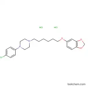 Molecular Structure of 89223-54-1 (Piperazine, 1-[6-(1,3-benzodioxol-5-yloxy)hexyl]-4-(4-chlorophenyl)-,
dihydrochloride)