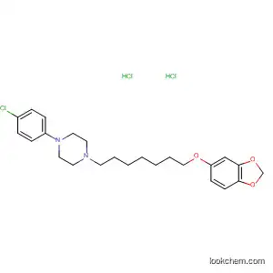 Molecular Structure of 89223-56-3 (Piperazine, 1-[7-(1,3-benzodioxol-5-yloxy)heptyl]-4-(4-chlorophenyl)-,
dihydrochloride)