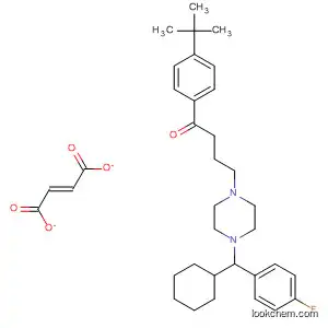 Molecular Structure of 89223-78-9 (1-Butanone,
4-[4-[cyclohexyl(4-fluorophenyl)methyl]-1-piperazinyl]-1-[4-(1,1-dimethyl
ethyl)phenyl]-, (2E)-2-butenedioate (1:1))