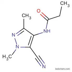 Molecular Structure of 89239-47-4 (Propanamide, N-(5-cyano-1,3-dimethyl-1H-pyrazol-4-yl)-)