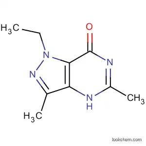 Molecular Structure of 89239-59-8 (7H-Pyrazolo[4,3-d]pyrimidin-7-one, 1-ethyl-1,4-dihydro-3,5-dimethyl-)