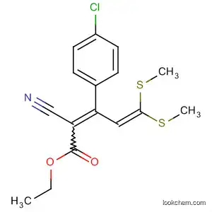 Molecular Structure of 89257-55-6 (2,4-Pentadienoic acid, 3-(4-chlorophenyl)-2-cyano-5,5-bis(methylthio)-,
ethyl ester)