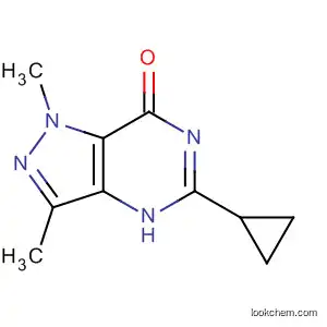 Molecular Structure of 89257-69-2 (7H-Pyrazolo[4,3-d]pyrimidin-7-one,
5-cyclopropyl-1,4-dihydro-1,3-dimethyl-)