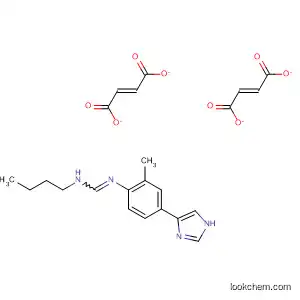 Molecular Structure of 89258-78-6 (Methanimidamide, N-butyl-N'-[4-(1H-imidazol-4-yl)-2-methylphenyl]-,
(2E)-2-butenedioate (1:2))
