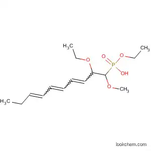 Molecular Structure of 89268-14-4 (Phosphonic acid, (2-hydroxy-1-methoxy-3,5,7-decatrienyl)-, diethyl
ester)
