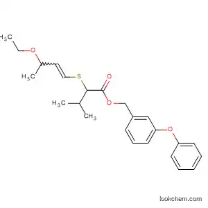 Molecular Structure of 89295-03-4 (Butanoic acid, 2-[(3-ethoxy-1-butenyl)thio]-3-methyl-,
(3-phenoxyphenyl)methyl ester)