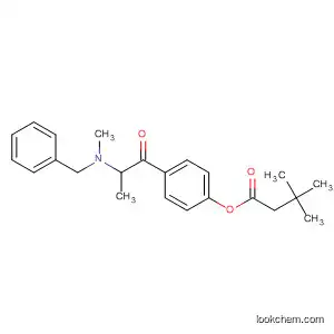 Molecular Structure of 89319-81-3 (Butanoic acid, 3,3-dimethyl-,
4-[2-[methyl(phenylmethyl)amino]-1-oxopropyl]-1,2-phenylene ester)