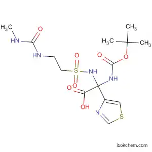 Molecular Structure of 89348-07-2 (4-Thiazoleacetic acid,
2-[[(1,1-dimethylethoxy)carbonyl]amino]-a-[[[2-[[(methylamino)carbonyl]
amino]ethyl]sulfonyl]amino]-)
