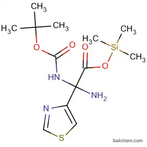 Molecular Structure of 89348-20-9 (4-Thiazoleacetic acid,
a-amino-2-[[(1,1-dimethylethoxy)carbonyl]amino]-, trimethylsilyl ester)