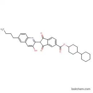 Molecular Structure of 89356-29-6 (1H-Indene-5-carboxylic acid,
2-(6-butyl-3-hydroxy-2-quinolinyl)-2,3-dihydro-1,3-dioxo-,
[1,1'-bicyclohexyl]-4-yl ester, trans-)