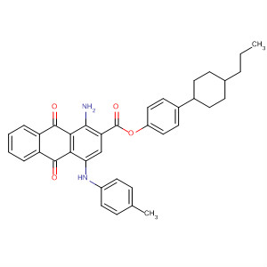 2-Anthracenecarboxylic acid,  1-amino-9,10-dihydro-4-[(4-methylphenyl)amino]-9,10-dioxo-,  4-(4-propylcyclohexyl)phenyl ester, trans-