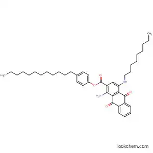 Molecular Structure of 89369-74-4 (2-Anthracenecarboxylic acid,
1-amino-9,10-dihydro-4-(nonylamino)-9,10-dioxo-, 4-dodecylphenyl
ester)