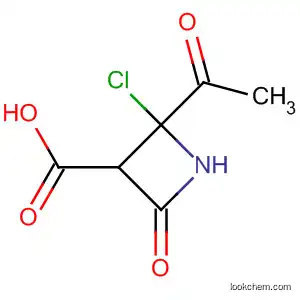 Molecular Structure of 89403-83-8 (3-Azetidinecarboxylic acid, 2-acetyl-2-chloro-4-oxo-)
