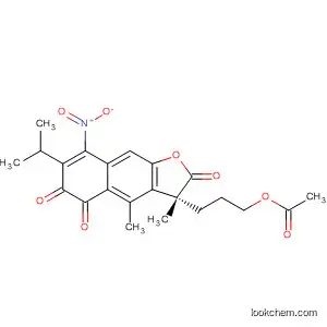 Molecular Structure of 89404-16-0 (Naphtho[2,3-b]furan-2,5,6(3H)-trione,
3-[3-(acetyloxy)propyl]-3,4-dimethyl-7-(1-methylethyl)-8-nitro-, (R)-)
